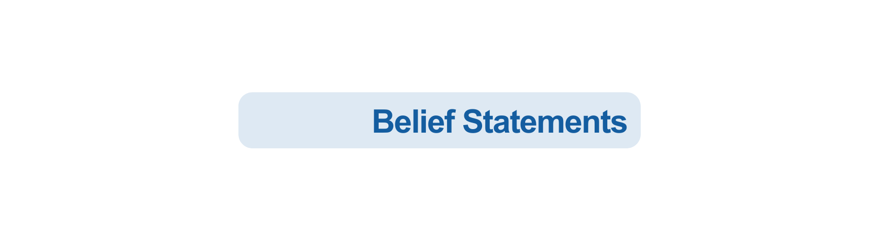 Belief Statements